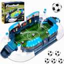 Mini Foosball Table for Kids, Tabletop Soccer Game with Light Up Scoreboard, Portable Family Party Game for Boys and Girls Ages 3-12
