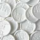 Wildflower Wax Seal Stickers, Floral Wax Seal, Flowers, Foliage, Field of Flowers (White)