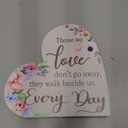 Jetec Sympathy Gift Memorial Wooden Heart for Loss of Loved One Remembrance Bereavement Decor Condolence Sign for Grief Father Mother Son Brother, 6. 3 x 6 x 0. 7 Inches(Flower Style)