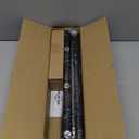 Curtain Rods for Windows 48 to 84 Inch, Black 1 Inch Decorative Window Treatment Rods, Adjustable Heavy Duty Modern Drapery Rod, Easy Install Metal Curtain Pole with Matte Black Round Finials (36''-88'' (1 Pack))