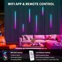 RGB+IC Led Recessed Lighting Kit Wall Panel Lights, 6PCS Smart Color Chasing Wood Slat LED Lights with Alexa & WiFi APP Control, DIY RGB Strip Lighting for Acoustic Panels, Game Room (15+22+35)
