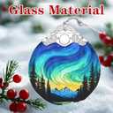 Aurora Borealis Ornament  Christmas Decoration & Christmas Ornament; Stained Glass Holiday Decoration (Holiday Present, Bauble Present, Gift Idea, Gift Exchange) | Heirloom Keepsakes (Northern Lights)