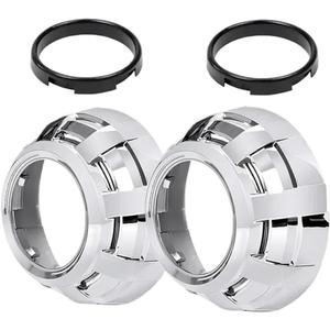 Inch Bi-Xenon/led Projector Headlights Lens Cover Lamp chrome Masks Fit For Hella 3R G5 lens(2x C for 2.5inch len)