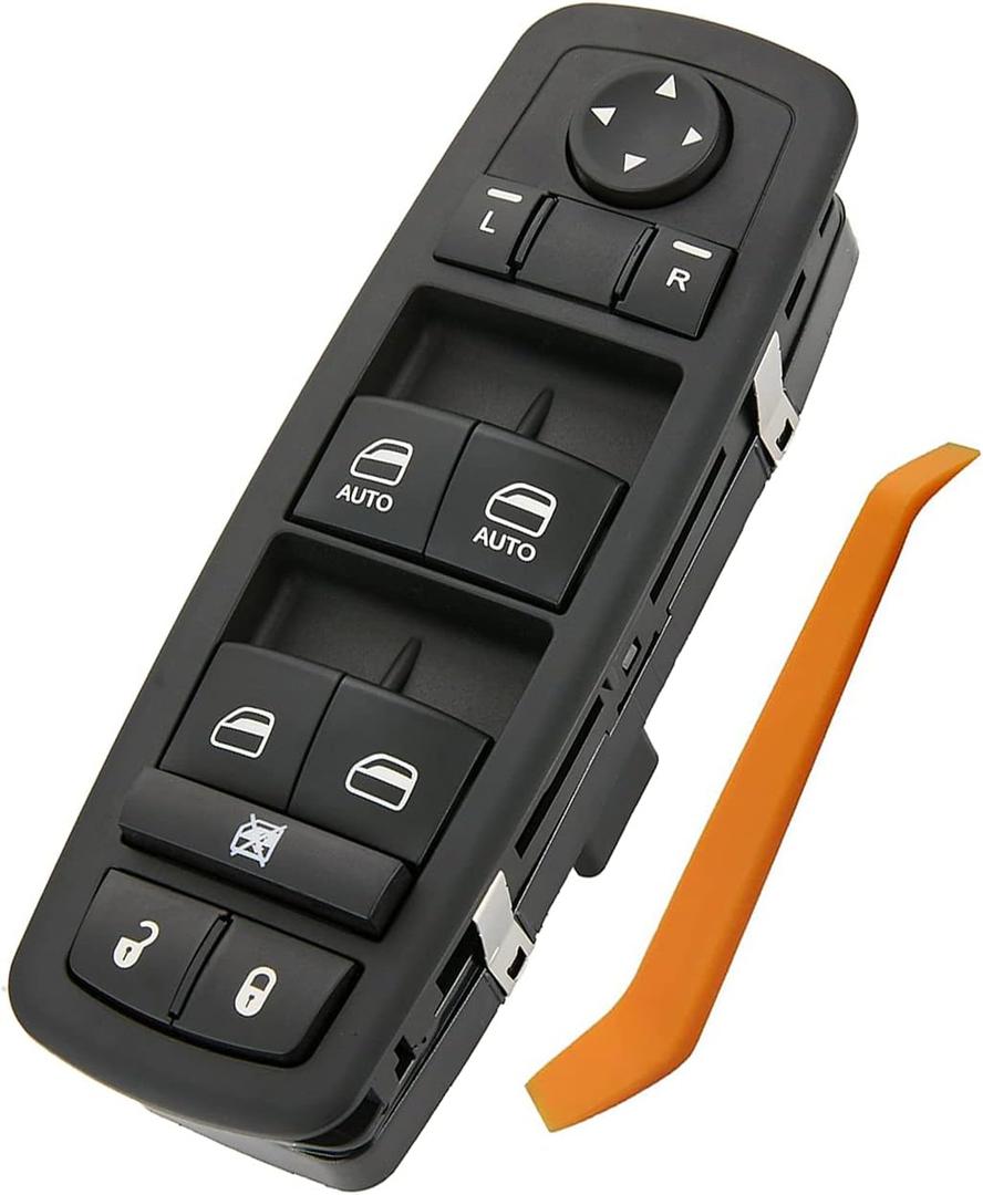 Master Power Window Switch for 2009 2010 2011 2012 Ram 1500,Ram 2500,Ram 3500.3 PINS + 10 PINS,OE# 4602863AD,4602863AC,4602863AB Driver Side Control switches(Green Light)