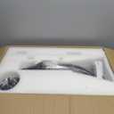 6-Light Modern Farmhouse Black Chandelier, Mid Century Dining Room Light Fixtures Over Table, Hanging Sputnik Chandelier for Kitchen Island Living Room Bedroom Office, Milk White Globe Glass Shade