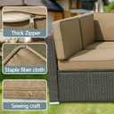 14Pcs Outdoor Cushion Covers Replacement Washable w/Zipper for 6-Seaters Sofa Patio Slipcovers Set Seat and Back Covers Only-23.6x23.6x4inch