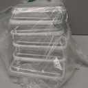 Zippered Pouch Hard, Clear Zippered Hard Pouch, Stackable Storage Bins, Portable Clear Bin Zipper (White, Large-6pcs)