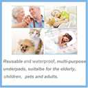 2 Pack Reusable Washable Bed Pads Tuckable Fit Twin Bed 34X36 Absorbent Waterproof Quilted Cotton Top Underpad Mattress Protector for Adult, Toddler ,Pet (White)