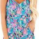 RAISEVERN Womens Romper Summer Casual Short Jumpsuit Adjustable Spaghetti Straps Sleeveless Cami 2025 Rompers with Pockets (XL)