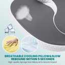 JINXIA Cervical Neck Pillow, Ergonomic Memory Foam Pillows for Neck Pain Relief with Breathable Pillowcase, Adjustable Contour Neck Support Pillow for Side Back Stomach Sleepers, Odorless