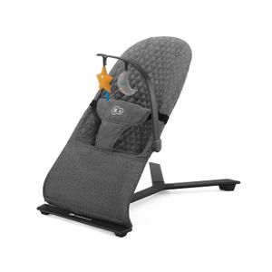 Kinderkraft Mimi Portable Baby Bouncer, Safe and Ergonomic Bouncer Seat with Spine Support and an Additional Toy Bar for Babies 0-6 Months, Gray