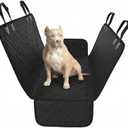 Active Pets Black Standard Dog Car Hammock Back Seat Cover, Waterproof Backseat Cover Protector for Truck Bench Rear of Sedans or SUVs, Essential Pet Supplies Vacuum or Wipe Clean, Machine Washable (Standard (53" x 56"))