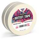 2 Pack White Artist Tape - Masking Artists Tape for Drafting Art Watercolor Painting Canvas Framing - Acid Free 1 Inch Wide 360FT Long Total