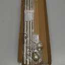 Curtain Rods for windows 32-48 inch, 5/8 inch Decorative Nickel Splicing Heavy Duty Metal Curtain Rod set with Brackets