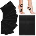 Boyiee 35 Sheets Moleskin Tape Adhesive Pads Shoe Moleskin Padding Blister Prevention Tape for Boots Hiking Reduce Friction Pain(Lint,Black)