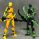 (Assembly Completed) T13 Action Figure, Titan 13 Robot Action Figure,3D Printed Dummy 13 Set,Gift for Collectors Desktop Decorations, Black Red