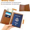 Passport Holder for Travel, Passport Cover, Travel Document Organizer, Multifunctional Travel Wallet for Women and Men, Gift for TravelersBrown