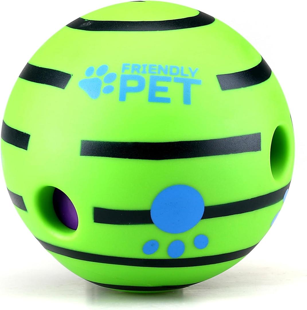 Wobble Giggle Ball for Dogs, Wiggle Ball Dog Toy, Interactive Dog Toys for Small/Medium/Large Dogs, Fun Giggle Sounds When Rolled or Shaken Perfect Dog Gift-5.51 inch Set Of 5