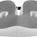 Breathable Thick Chair Seat Cushion,Upgraded Memory Foam Office Chair Cushions, Anti-Slip Bottom Car Plane Wheelchair Seat Cushion,Relieve Tailbone Sciatica Back Pain Cushion for Long Sitting (Grey)