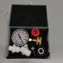 Water Pressure Glycerin Filled Gauge Kit, All Purpose, 6 Parts Kit, 0 To 200 Psi, Standard 3/4" Female Garden Hose Thread Plus 5 Adapters To Test in Multiple Locations Indoors and Outdoors