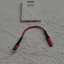 JSAUX Headphone Adapter for iPhone Lightning to 3.5mm Adapter [Apple MFi Certified] Compatible with iPhone 14 Pro Max/14 Plus/13 12 11 Pro Max/SE/XS-Red