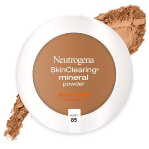 Neutrogena SkinClearing Mineral Acne-Concealing Pressed Powder Compact, Shine-Free & Oil-Absorbing Makeup with Salicylic Acid to Cover, Treat & Prevent Acne Breakouts, Honey 85, 38 oz