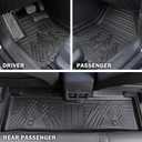 KUST Floor Mats for 2022-2026 Jeep Grand Cherokee Accessories 5 Seats (Include 4XE, Not for WK & L), All Weather Floor Liners & Cargo Trunk Mat & Rear Backrest Mats, TPE Rubber, Raised Edge