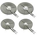 WB30M1 WB30M2 Electric Stove Range Burners Element Fit for GE Hotpoint Stove Top Replace 2*WB30M1(6") & 2*WB30M2(8")