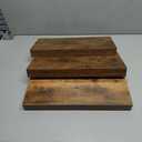 AMADA HOMEFURNISHING Floating Shelves, Wall Shelves for Bathroom/Living Room/Bedroom/Kitchen Decor, Decor Shelf with Invisible Brackets Set of 3, Rustic Brown - AMFS07V (15.7 Inches)