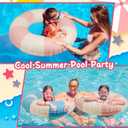 Pool Floats Kids, 2 Pack Pool Tubes, Inflatable Swim Rings, Round Portable Floaties for Kids, Cute Swimming Floats for Girls Boys Pool Beach Lake Summer Party Supplies