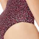 Amazon Essentials Women's High Waist Swim Bottom (Available in Plus Size) (3X, Brick Red Leopard)