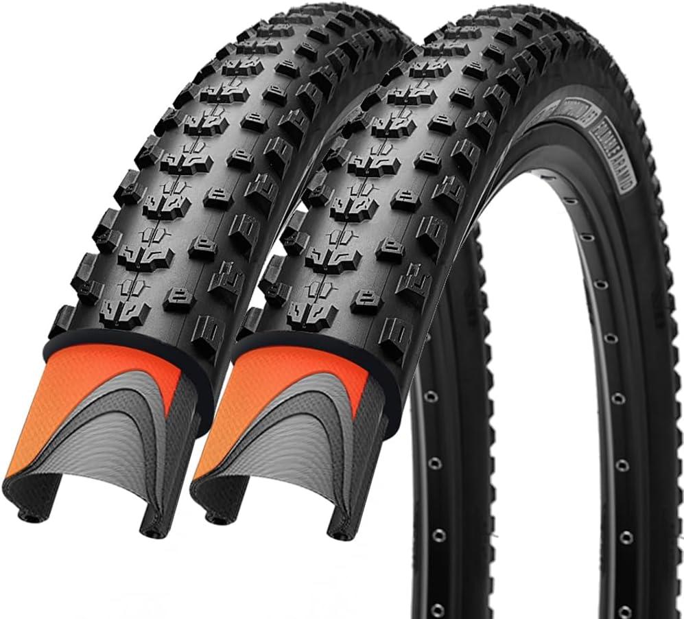26/27.5/29x2.25 inch Bike Tires Pair Mountain Bike Tires 60 TPI Bicycle Tires Kevlar High Grade Made Tires Pack of 2 (2 pack 26x2.25)
