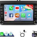 Naifay Android 12 Car Stereo for VW Volkswagen Jetta Passat Beetle Tiguan Touran Caddy Seat Golf, 7inch Touchscreen for Jetta Radio with CarPlay Android Auto Bluetooth GPS WiFi FM Camera MIC
