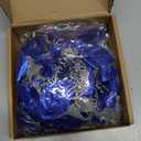 Geosar 36 Pieces Glitter Christmas Poinsettia Artificial Xmas Flower Ornaments Flowers Decorations with Clips and Stem Glitter Poinsettia Christmas Tree Ornaments for Xmas Wedding (Royal Blue)