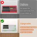 2 Pack Pull out Cabinet Organizer, Width (10"-15") Depth (11"-17"), with 3 Rails Adjustable Slide, Expandable Drawers for Cabinets, No Drill Adhesive Kitchen Drawers for Pantry Shelves black