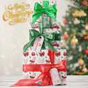 3 x GIOLNIAY Candy Canes Christmas Wrapping Paper for Kids Adults - Holiday Gift Wrap Red Bows, Candy Canes & Ornaments - 4 Jumbo Sheets, 28" x 40" Each (31 sq. ft ttl), Easy to Store