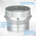 Zonon 6" to 7" Duct Increaser Galvanized Steel Air Vent Pipe Adapter Round Crimped Pipe Connector Fitting Exhaust Fans Bathroom Ventilation Water Gas and HVAC Systems