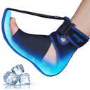 NEWGO Plantar Fasciitis Night Splint Ice Pack with Cooling Gel on Sole and Heel, Adjustable Plantar Fasciitis Brace Support for Sleeping, Pain Relief for Achilles Tendonitis, Foot Drop, Heel Spur