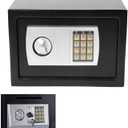 Electronic Password Security(Black) with Code & Key for Stovaluable Objects at Home or Office, 8.5L Medium Size 31X20X20Cm(Lxwxd)