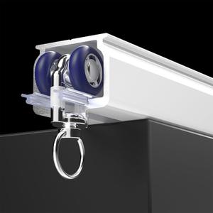 Ceiling Mounted Curtain Track - Rail for Drapes, Room Dividers - Sliding Curtain Rail for Living Room (White, 4.5m)