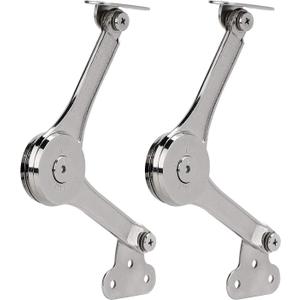 Heavy Duty Lid Support Hinges Soft Close Folding Lid Stay Hinge, Perfect for Cabinet Kitchen Wardrobe Toy Chamber, Max Support 50lb/2pcs