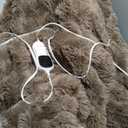 Anysay Heated Blanket Throw with 1/2/4/6/8 Hours Auto-Off 10 Heat Level, 50'' * 60'' Cozy Faux Rabbit Fur Bubble Electric Blanket with Overheat Protection(Brown)