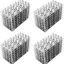 100 Pack Truss Plate, 4" x 2" Pronged Truss Plate Flat Mending Plates Repair Tie Plate Bracket Nail Teeth Height 9mm, Thickness 1mm for Wood Stud Roof Truss Timber
