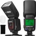 AMBITFUL AF970 Camera Flash Speedlite for Canon Nikon Sony Olympus Fuji Panasonic,2.4G Wireless Flash, Recycle Time 0.1-2.5s,Adjustable Flash Head W/LCD Panel&Single-Contact Hotshoe, 1 Pack