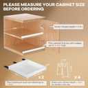 Seinloes 2 Pack Pull out Cabinet Organizer 21"Deep With Raising Pad for Framed Cabinets, Expandable Slide out Drawers for Kitchen Cabinets with 4pcs Divider Racks, Roll out Shelves 12.1"-20.4" W White