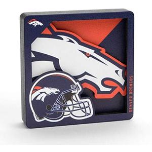 YouTheFan NFL Denver Broncos 3D Logo Series Magnets
