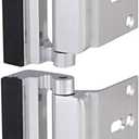 2 Pack Door Reinforcement Locks with 8 Screws, Home Security Door Lock for Toddler, Childproof Door Lock Night Lock Withstand 800 Lbs Silver