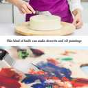 5-piece Large Palette Knife Set Stainless Steel Painting Knives with Wood Handles for Acrylic & Oil Painting Canvas Texturing, Impasto, Color Mixing Art Supplies for Artists and Beginners