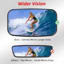 Boat Rear View Mirror, 8" W x 4" H Boat Mirrors, Marine Mirror for Ski Boats Pontoon Boat Water Skiing Sports Wakeboarding Surfing