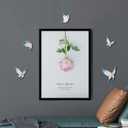 HILIUS Butterfly Wall Decor, 5 Pack 3D Resin Wall Hanging Decorations for Living Room, Bathroom, Bedroom (Blue)